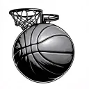 Basketball tattoo design idea