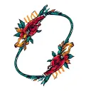 Mining tattoo design idea