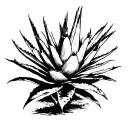 agave plant tattoo design idea