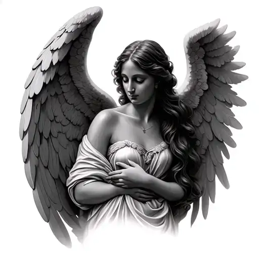 There is nothing true, everything is allowed for my mother, the angel tattoo design idea