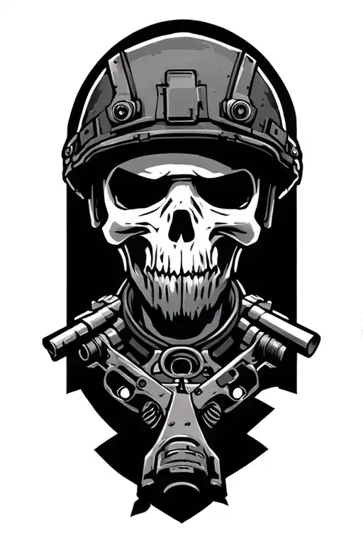 tank master gunner symbol incorporated tattoo design idea