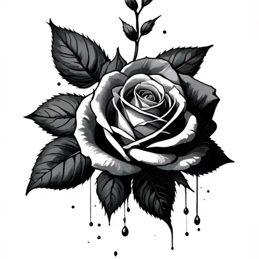 "Lose everything to win everything" Rose tattoo design idea