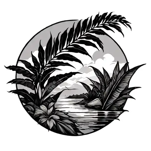 Panama nature and culture tattoo design idea