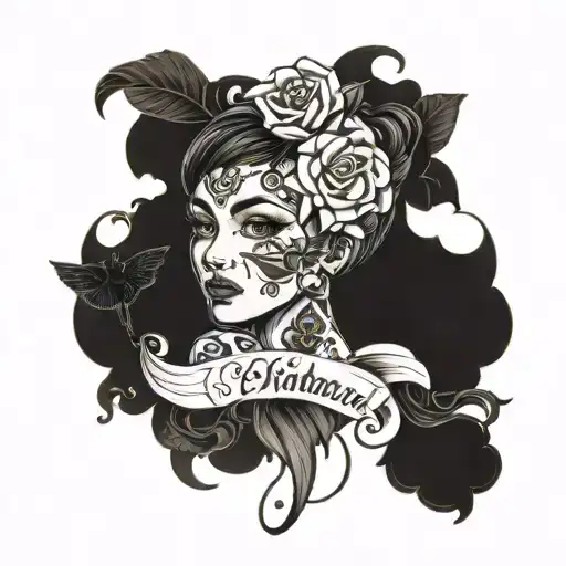 first time Mum to daughter with her name Rynn  tattoo design idea