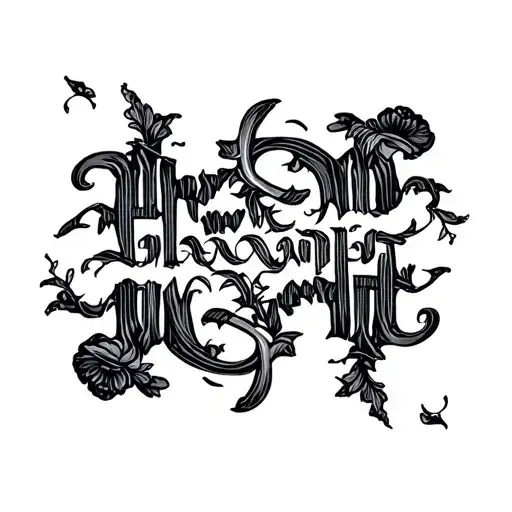 Two Word Ambigram Generator tattoo design idea