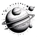 solar system tattoo design idea