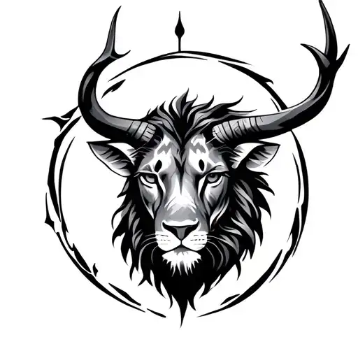 Leo, Virgo Taurus zodiac symbol tattoo design idea