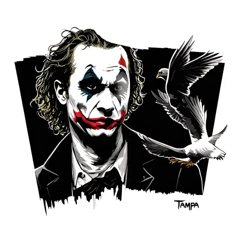 city of Tampa, the joker heath ledger, spartan, doves tattoo design idea