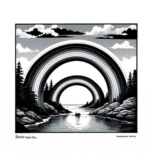 Rainbow Bridge tattoo design idea