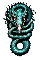 Jormungand serpent tattoo design idea