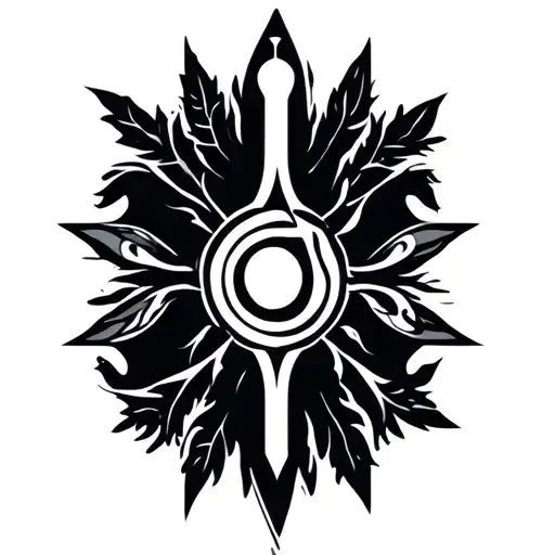 healer symbols tattoo design idea