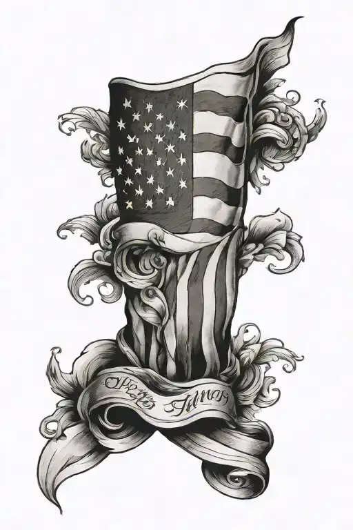 American flag, sleeve tattoo tattoo design idea