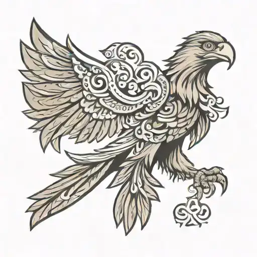 Albanian eagle with Skenderbeg tattoo design idea