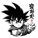 kid goku tattoo design idea