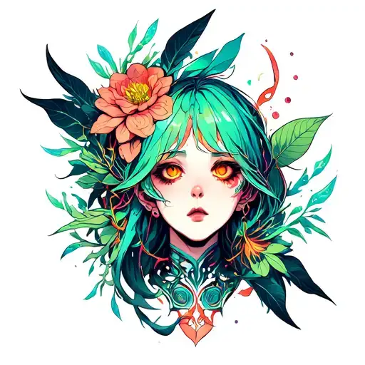 organic cybersiglism design tattoo design idea