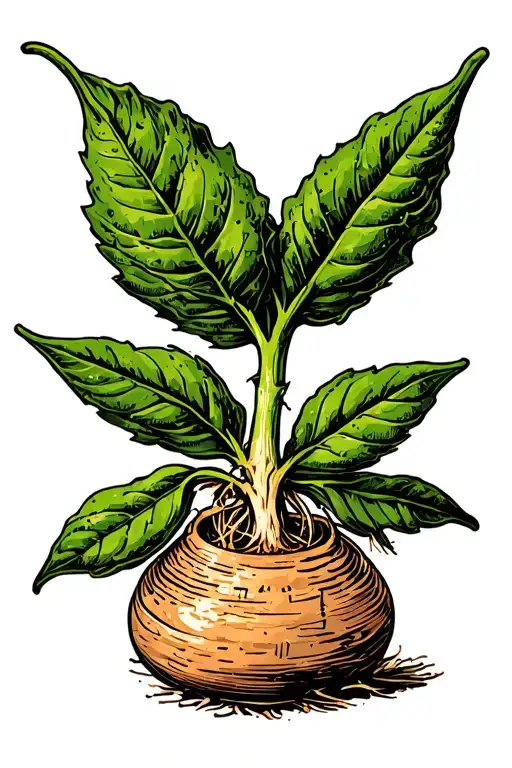 bean or bean sprout  tattoo design idea