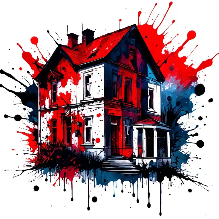 Polish houses tattoo design idea