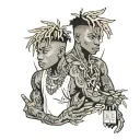 xxxtentacion and juice wrld tattoo design idea