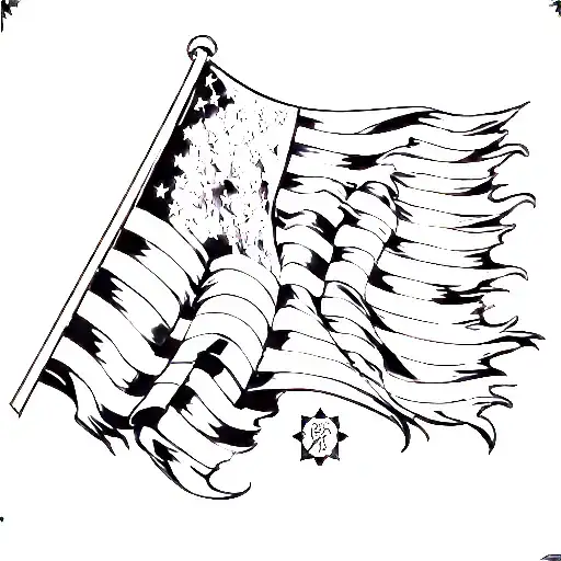 american flag corrections officer themed tattoo tattoo design idea