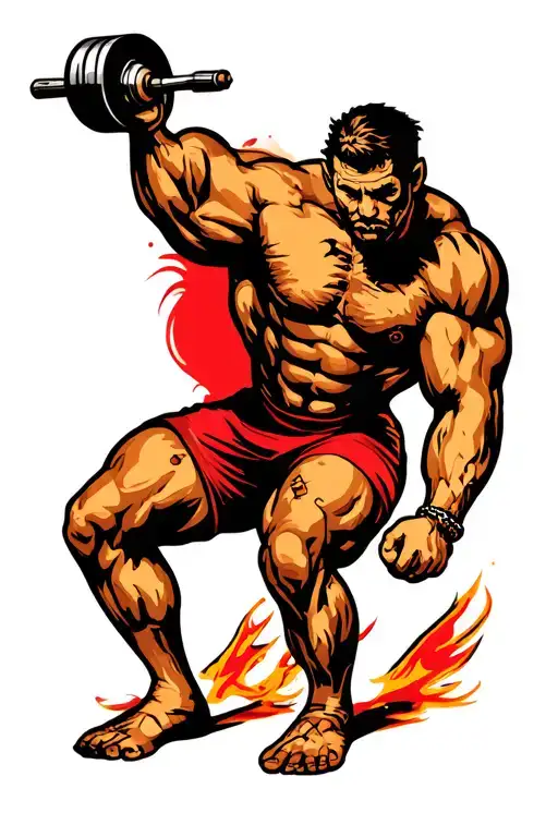 Powerlifting tattoo design idea