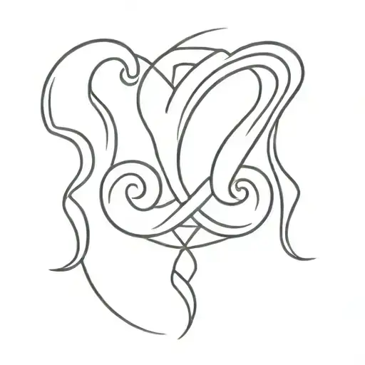 Pisces and aries zodiac sign tattoo design idea