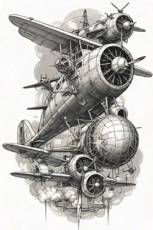 aviation themed tattoo tattoo design idea