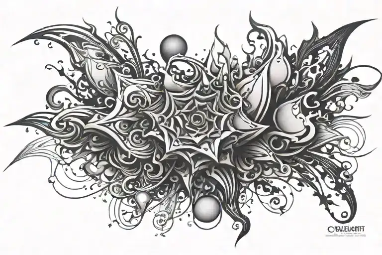 Blackout tattoo design idea