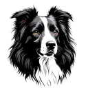 Border collie dog tattoo design idea