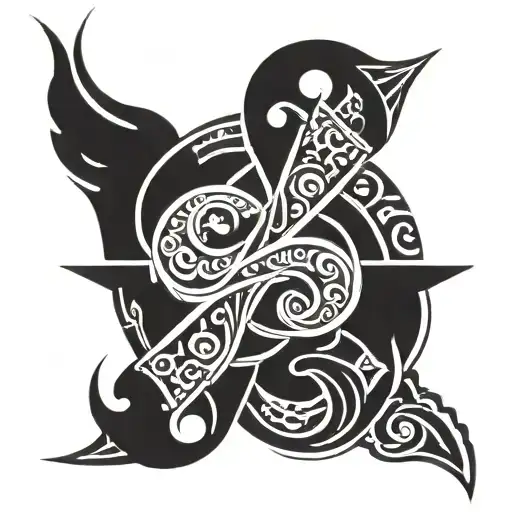 Polynesian libra zodiac tatto design tattoo design idea