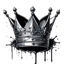 broken crown tattoo design idea