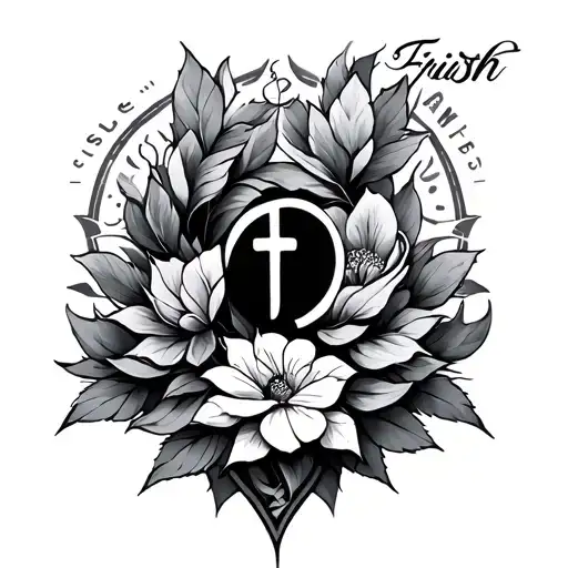 new faith, new beginnings, God, strength, trust, faith tattoo design idea