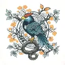 Phoenix Bird Inside A Tree Of Life tattoo design idea