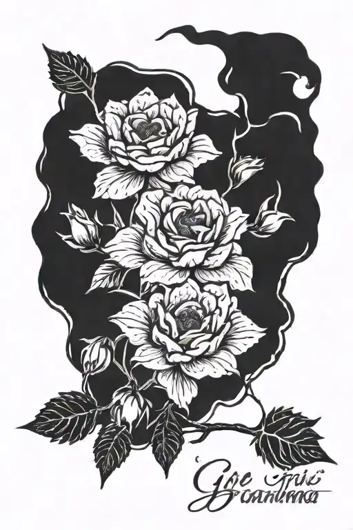 memorial tattoo for grandma writing tattoo design idea