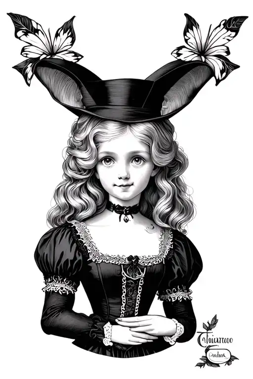 Alice In Wonderland tattoo design idea