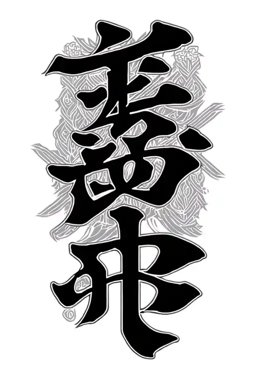 japanese Letter for freedom tattoo design idea