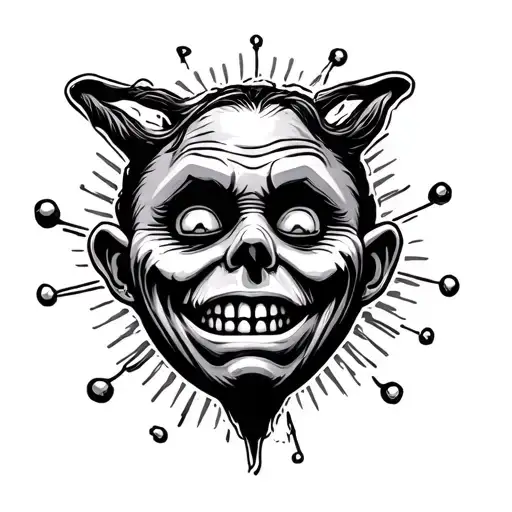 happy idiot tattoo design idea