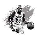kobe bryant lakers 24 tattoo design idea