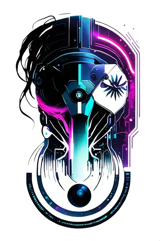 Cyberpunk tattoo design idea