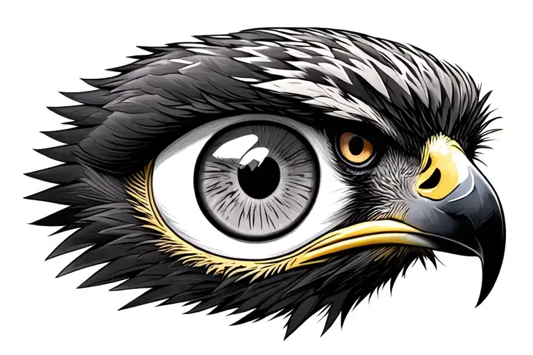 The sharp eye of a hawk. tattoo design idea