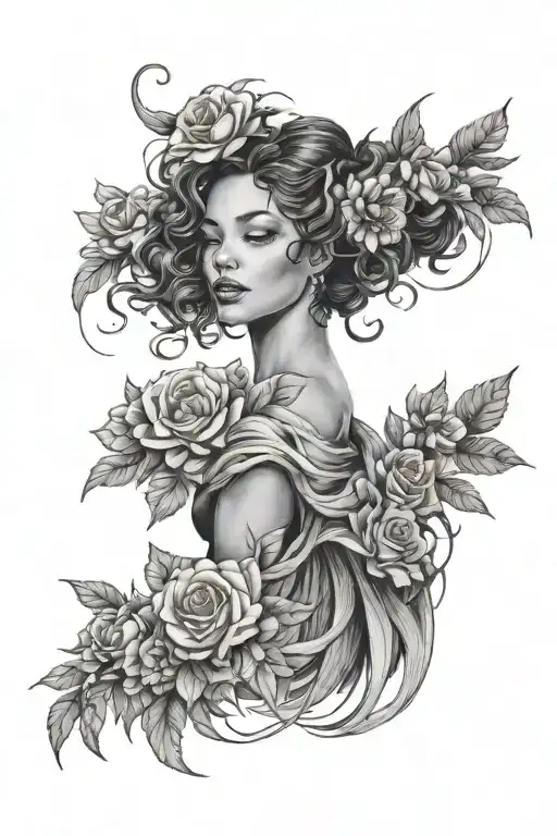 unique women empowerment gained through conquering tattoo design idea