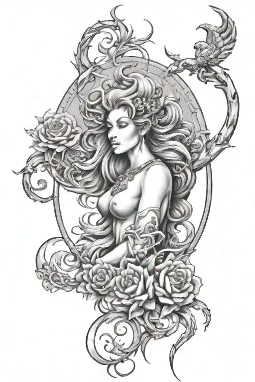 zodiac sign, leo, virgo, Sagittarius, aries, scorpios tattoo design idea