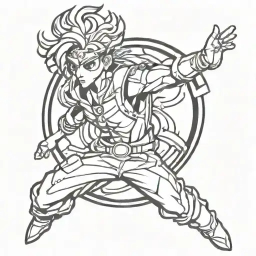 jojo anime inspired tattoo tattoo design idea