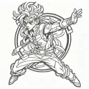 jojo anime inspired tattoo tattoo design idea