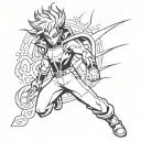 jojo anime inspired tattoo tattoo design idea