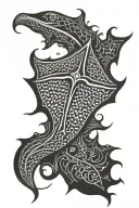stingray swimming tattoo design idea