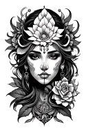 karma dnyan moksh tattoo design idea