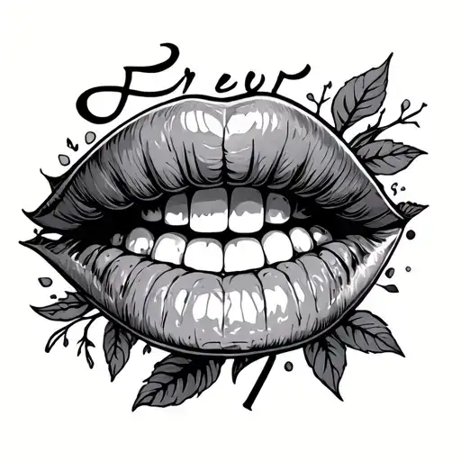 "Forever 19" Throat tattoo design idea