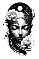 zen simplicity tattoo design idea