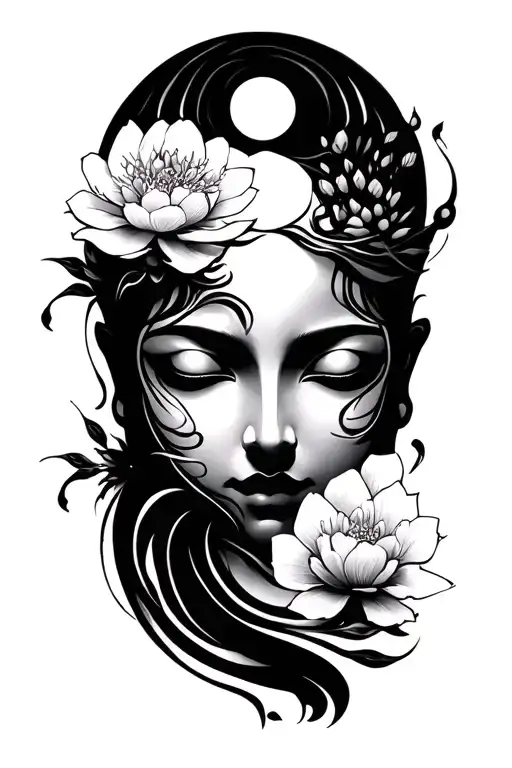zen simplicity tattoo design idea