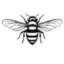 Effacious bee tattoo design idea
